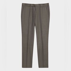 Zegna men’s wool sharkskin modern fit trousers